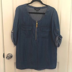 Ellen Tracy denim tunic
